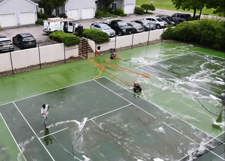 Garfield Heights Power Washing professional cleaning outdoor surfaces at Garfield Heights property