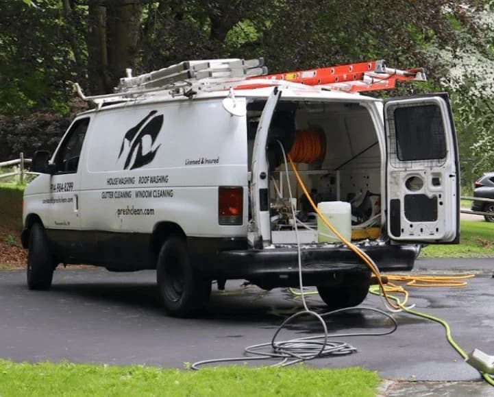 Garfield Heights Power Washing professionals cleaning commercial fleet in Garfield Heights